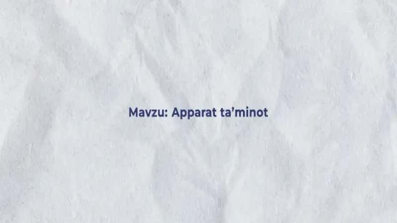 Apparat taminot. Ichki va tashqi qurulmalar. 1