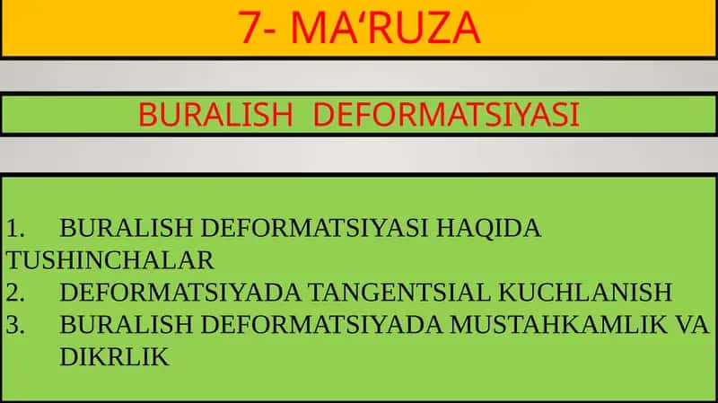 Buralish Deformatsiyasi 1