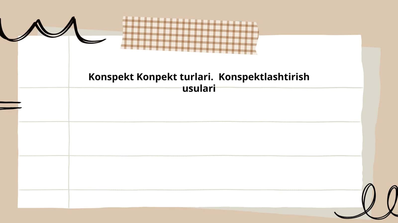 Konspekt Konpekt turlari 1