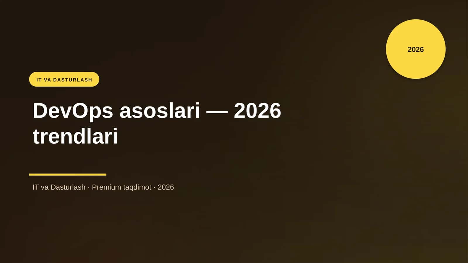 DevOps asoslari — 2026 trendlari 1