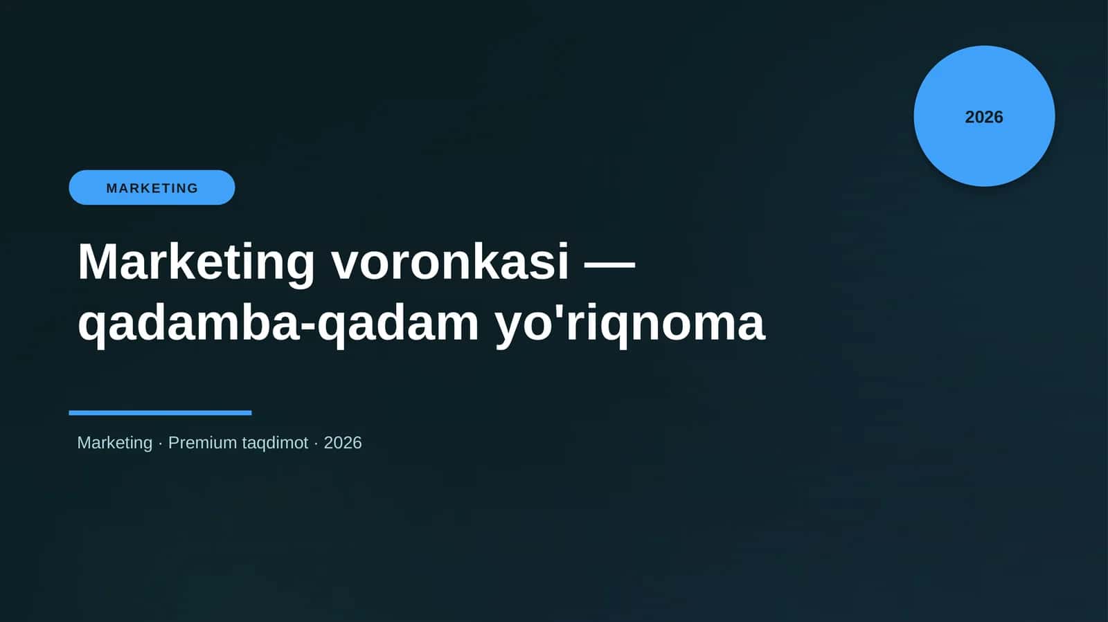 Marketing voronkasi — qadamba-qadam yo'riqnoma 1