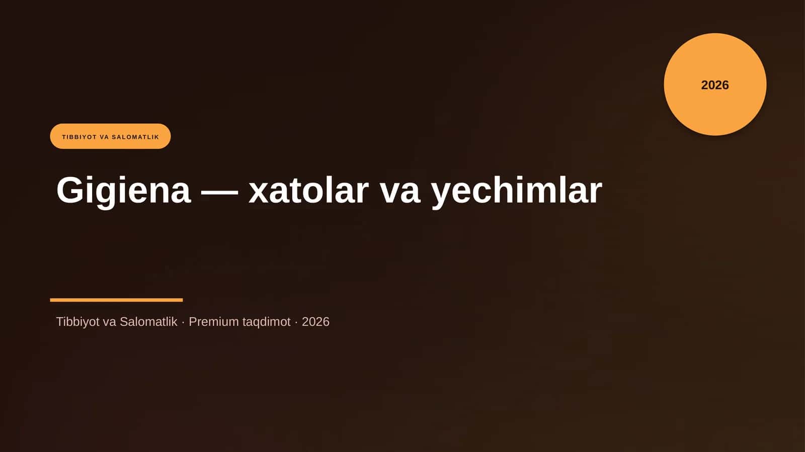 Gigiena — xatolar va yechimlar 1