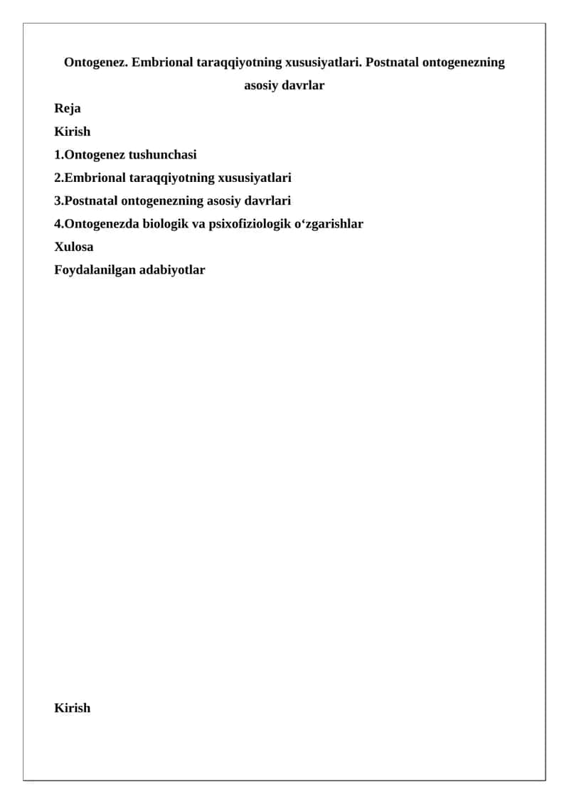 Ontogenez 1