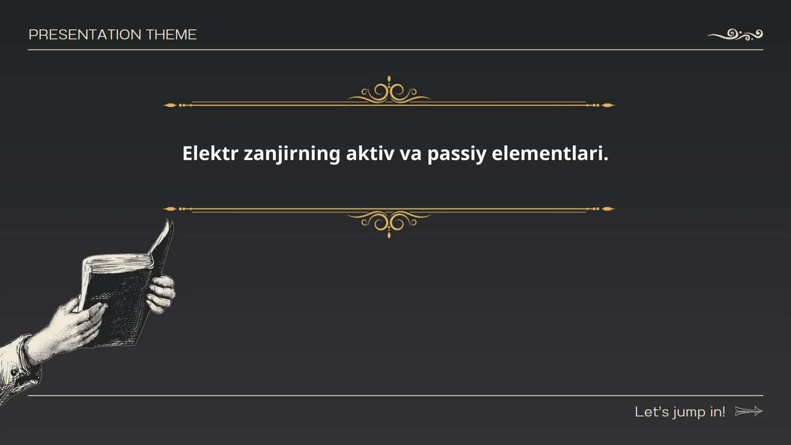 Elektr zanjirning aktiv va passiy elementlari 1
