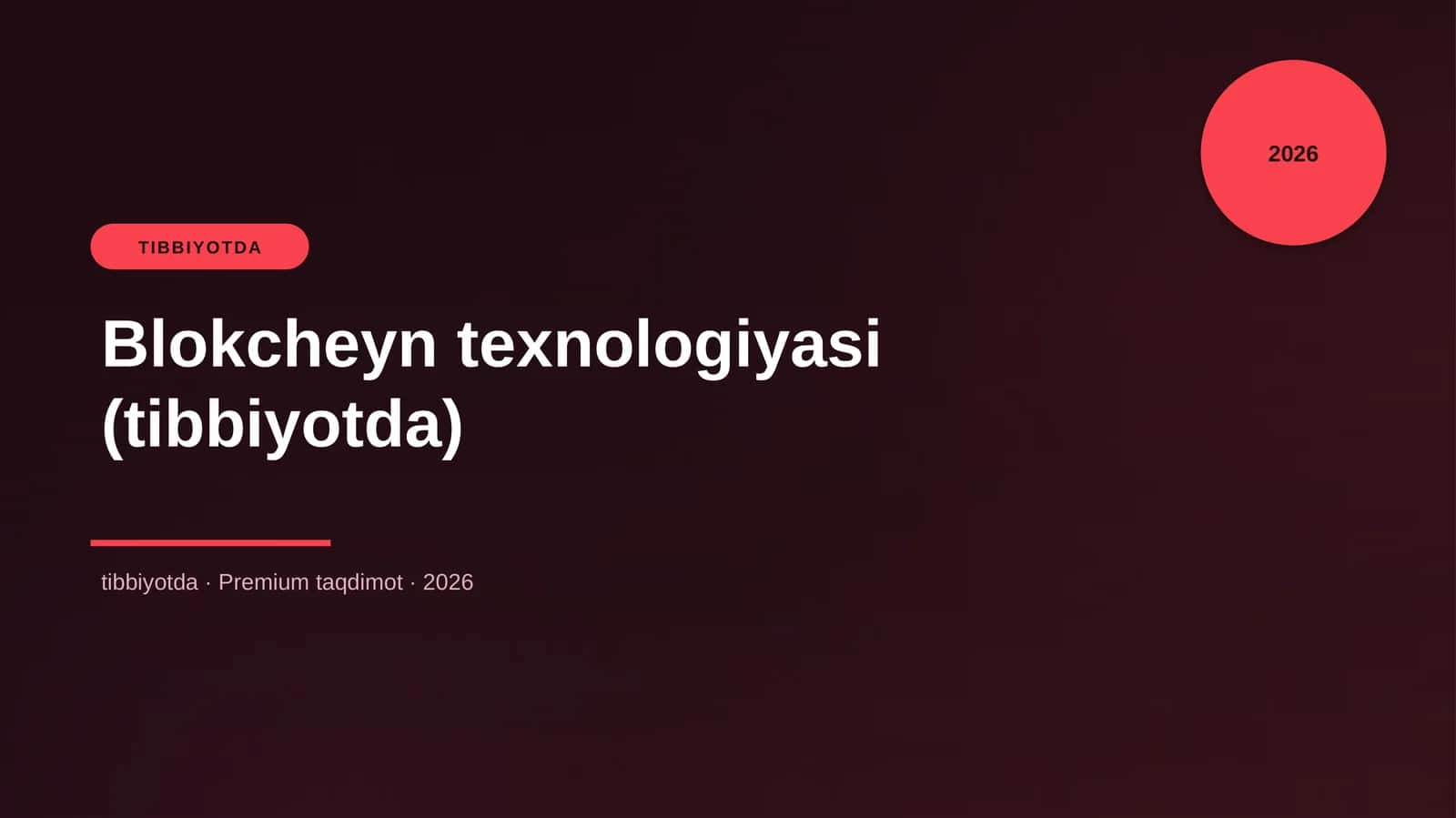Blokcheyn texnologiyasi (tibbiyotda) 1