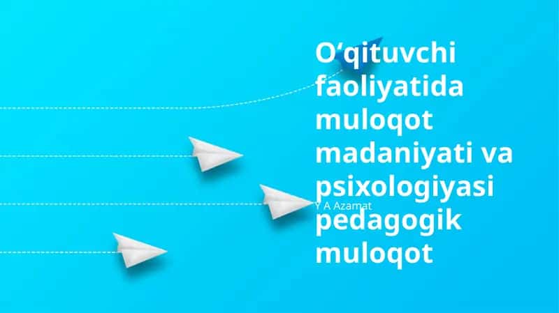 Pedagogik muloqot va psixologiya 1