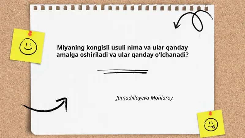 Miyaning kongisil usullari 1