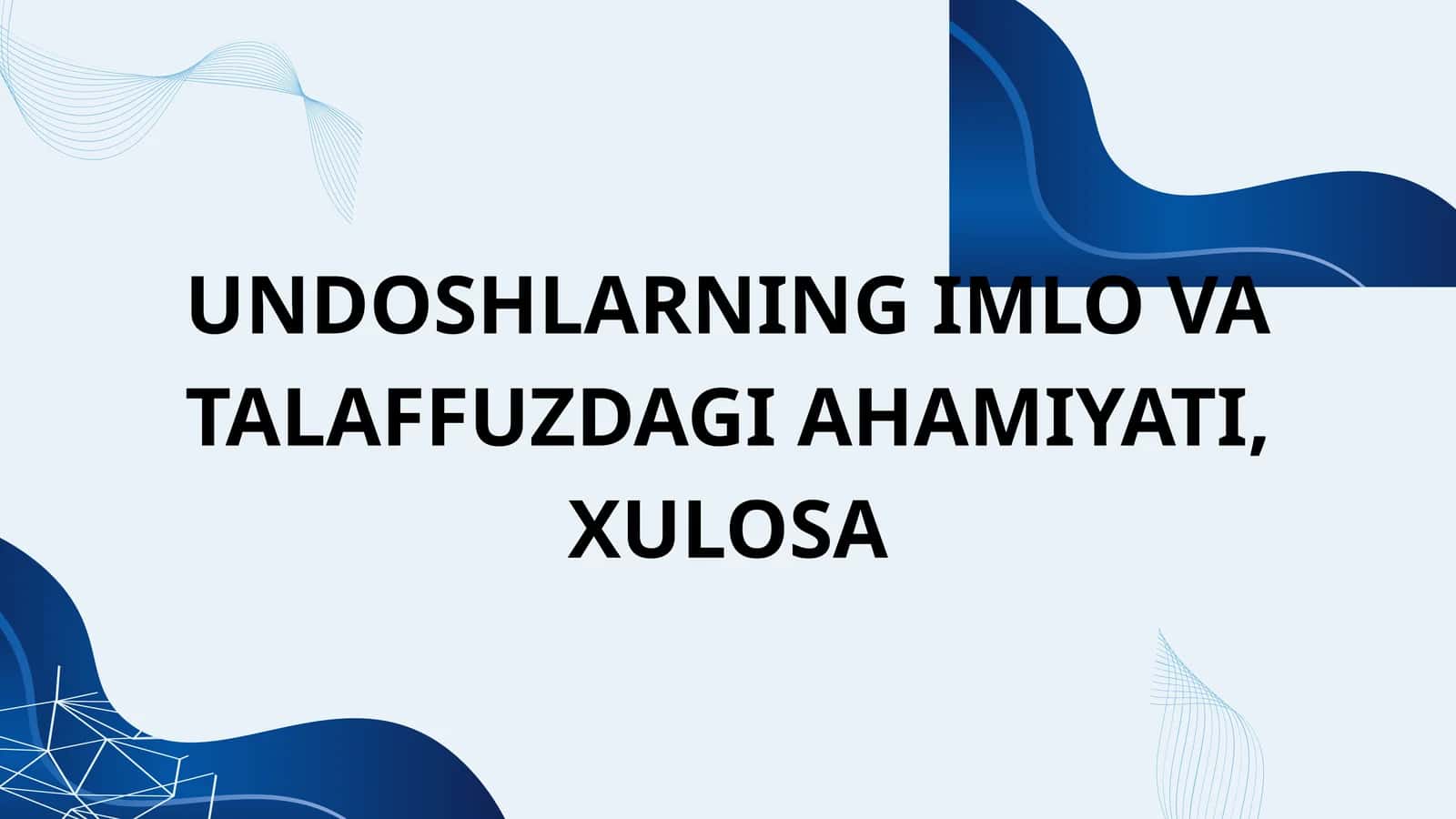 Undoshlar 1