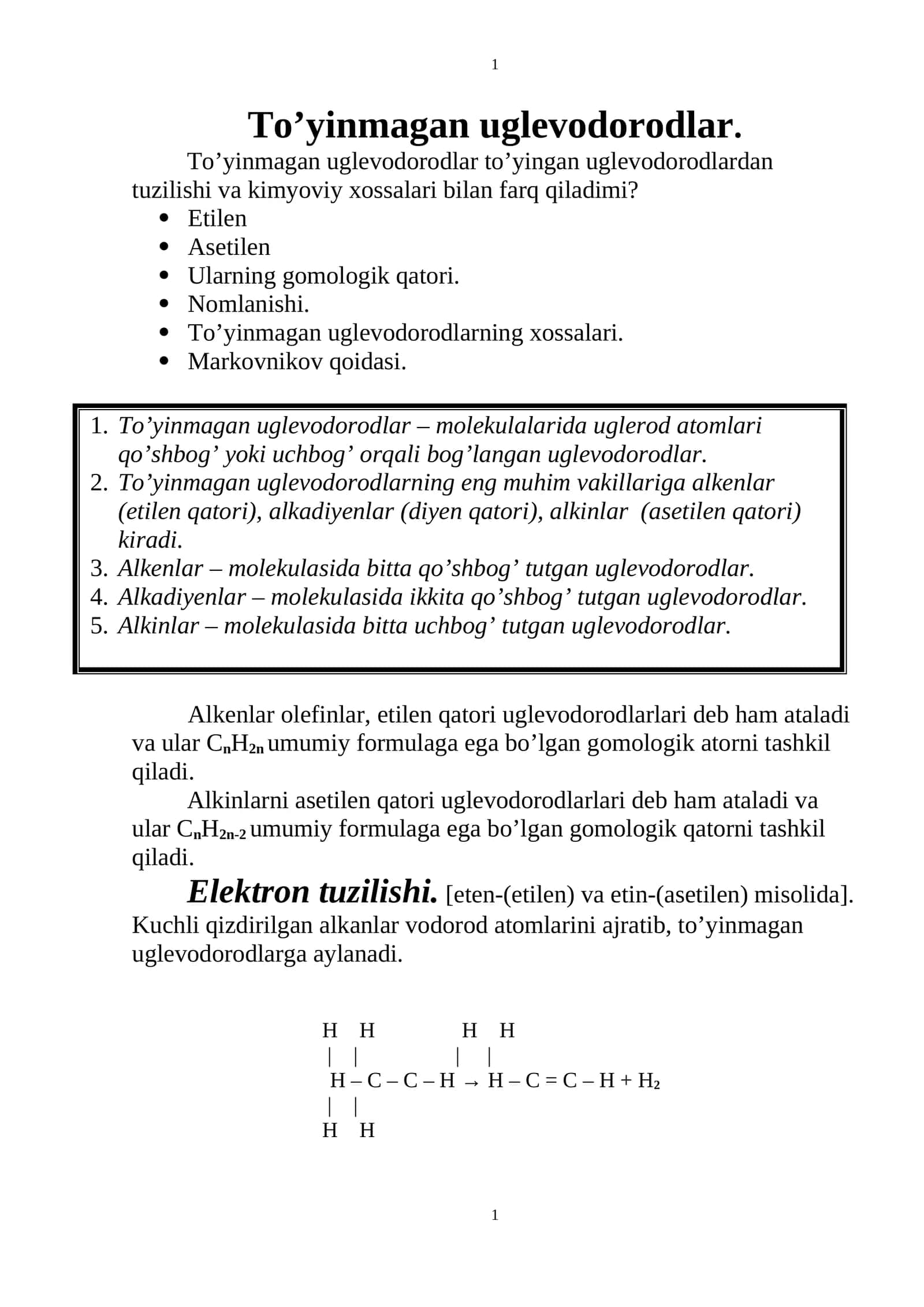 To’yinmagan uglevodorodlar 1