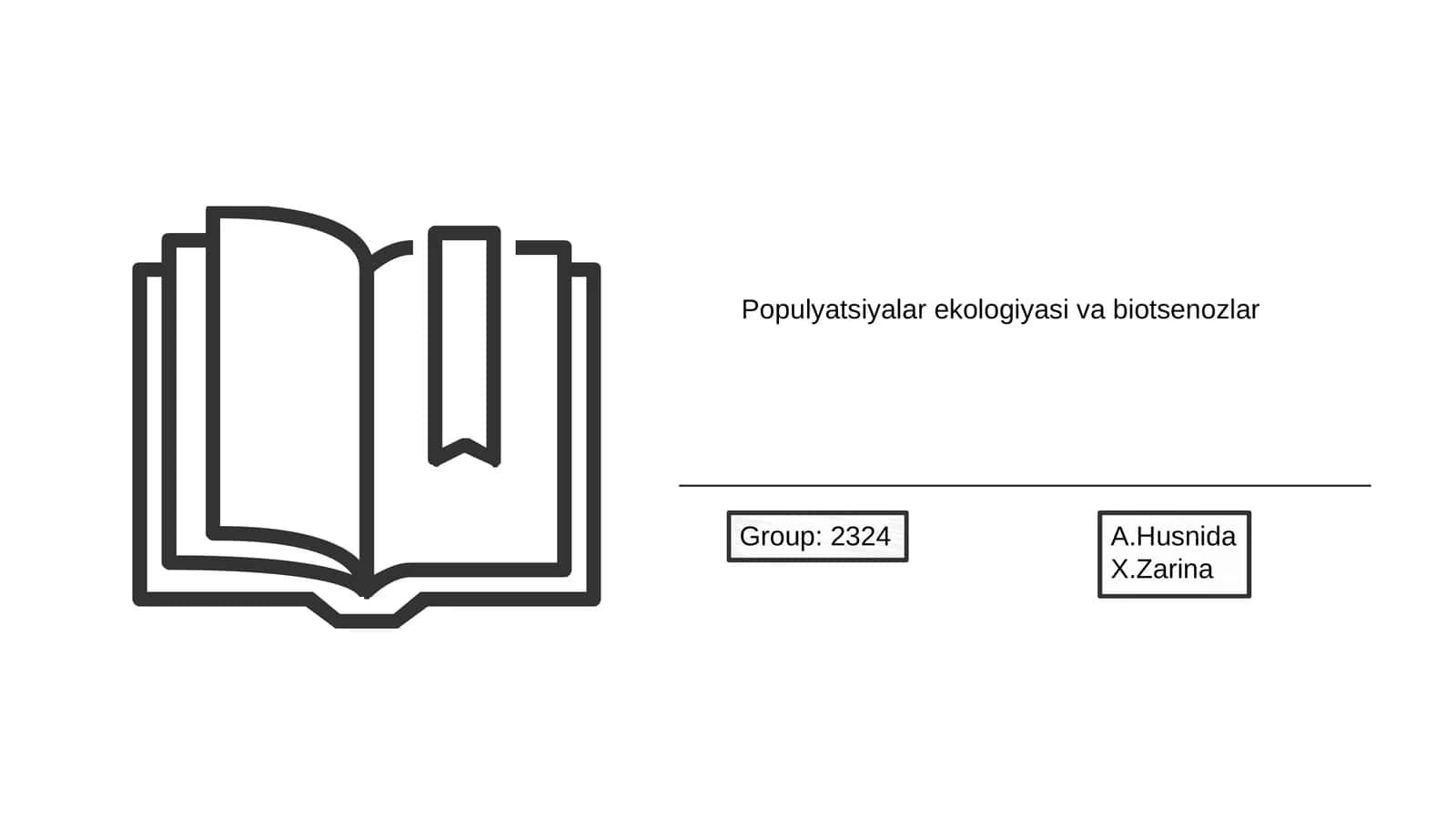 Populyatsiyalar ekologiyasi va biotsenozlar 1