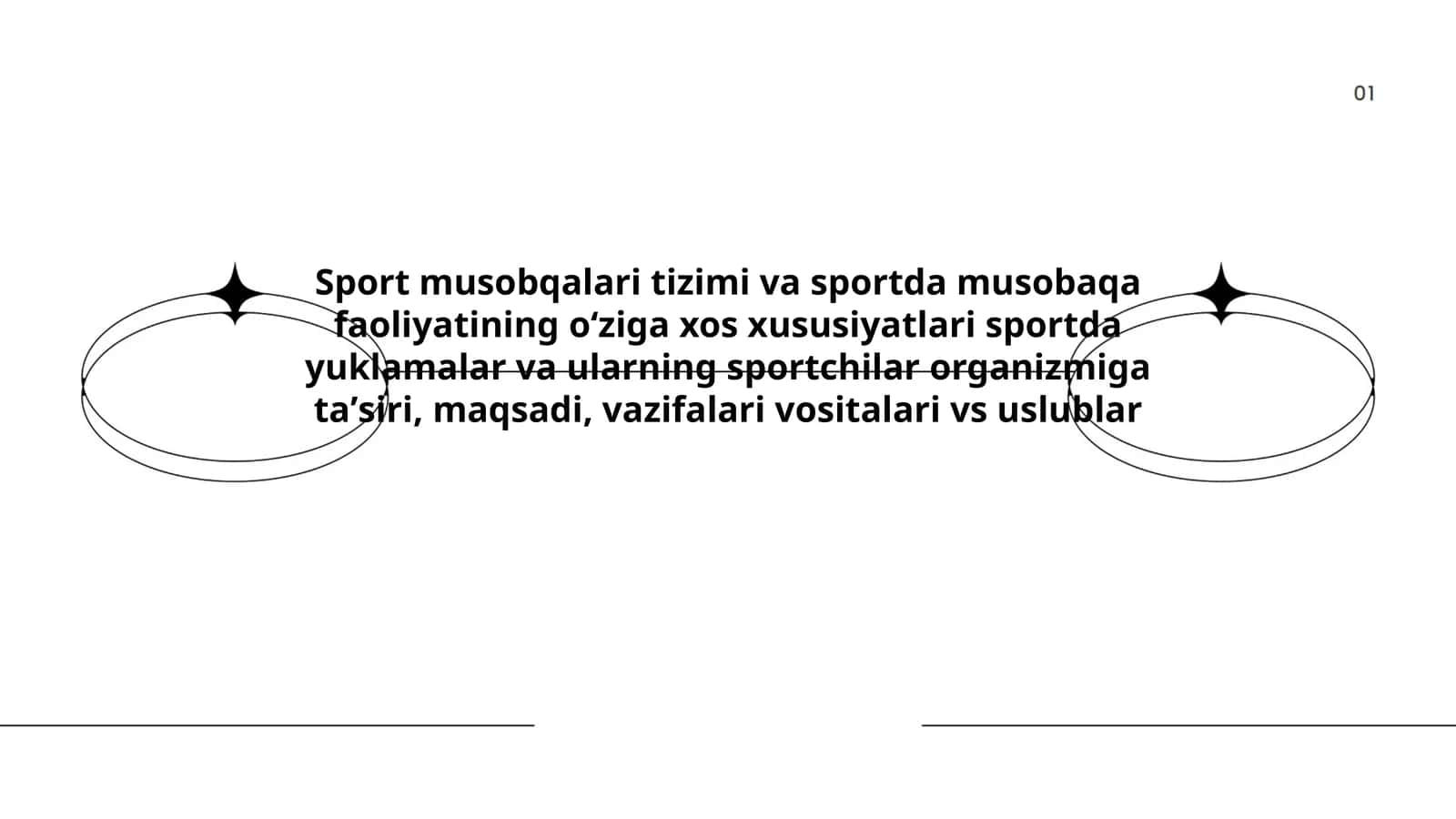Sport musobqalari tizimi va sportda musobaqa faoliyatining oʻziga xos xususiyatlari 1