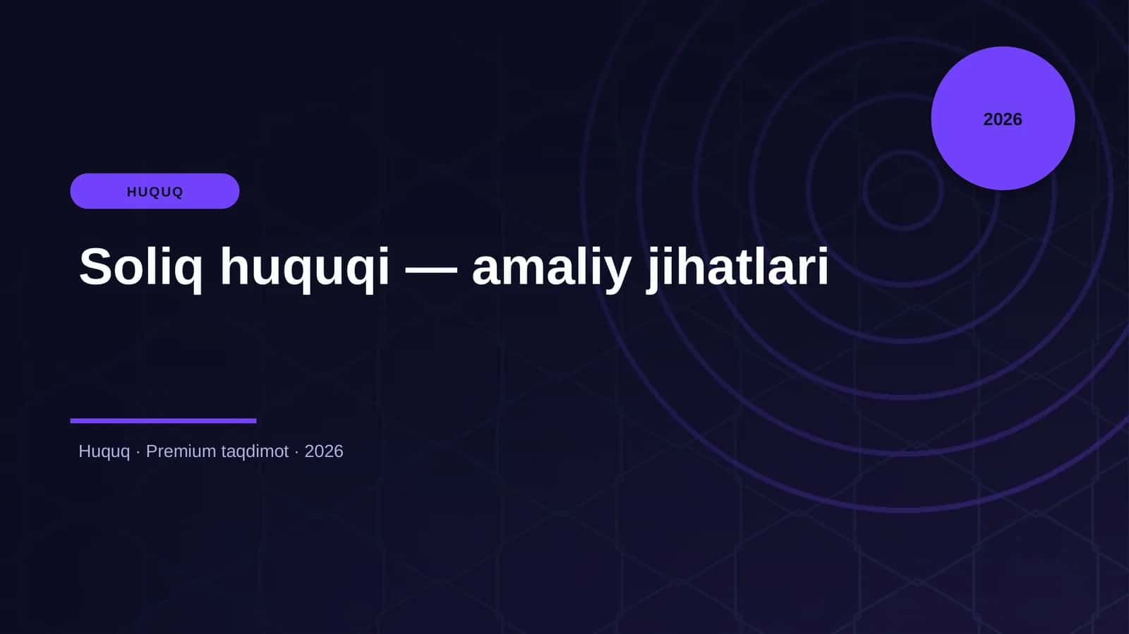 Soliq huquqi — amaliy jihatlari 1