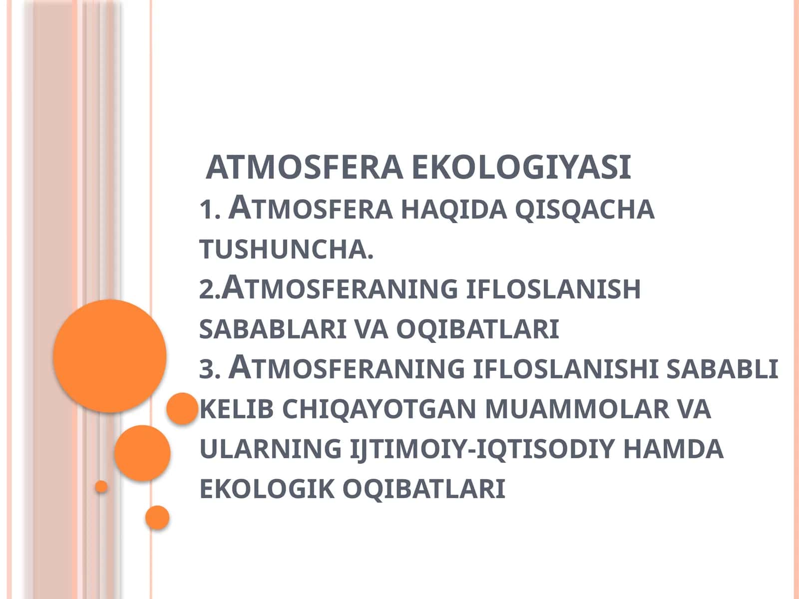 Atmosfera Ekologiyasi 1