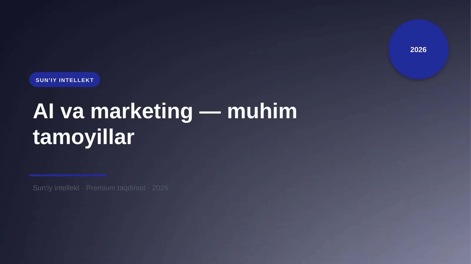 AI va marketing — muhim tamoyillar 1