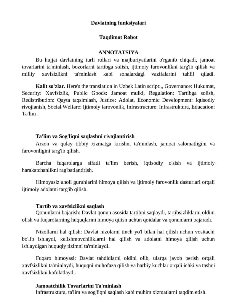 Ta'lim va Sog'liqni saqlashni rivojlantirish 1
