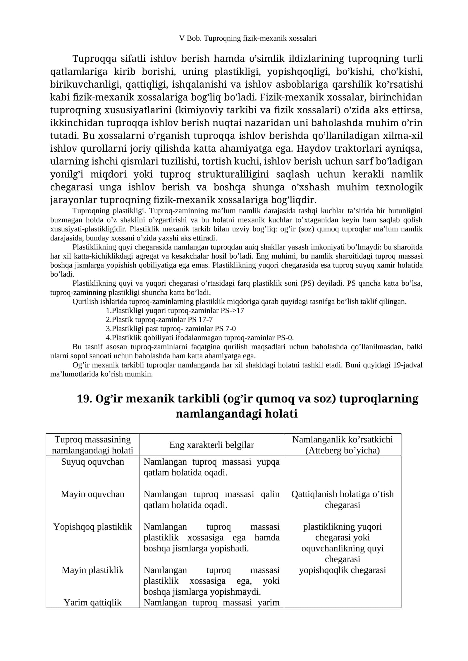 Bob. Tuproqning fizik-mexanik xossalari 1