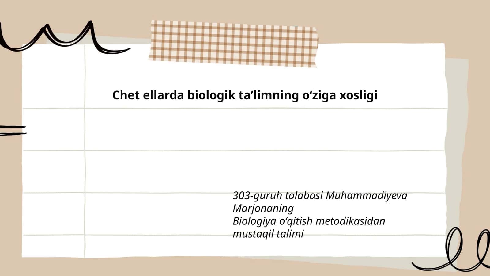 Biologiya oʻqitish metodikasi 1