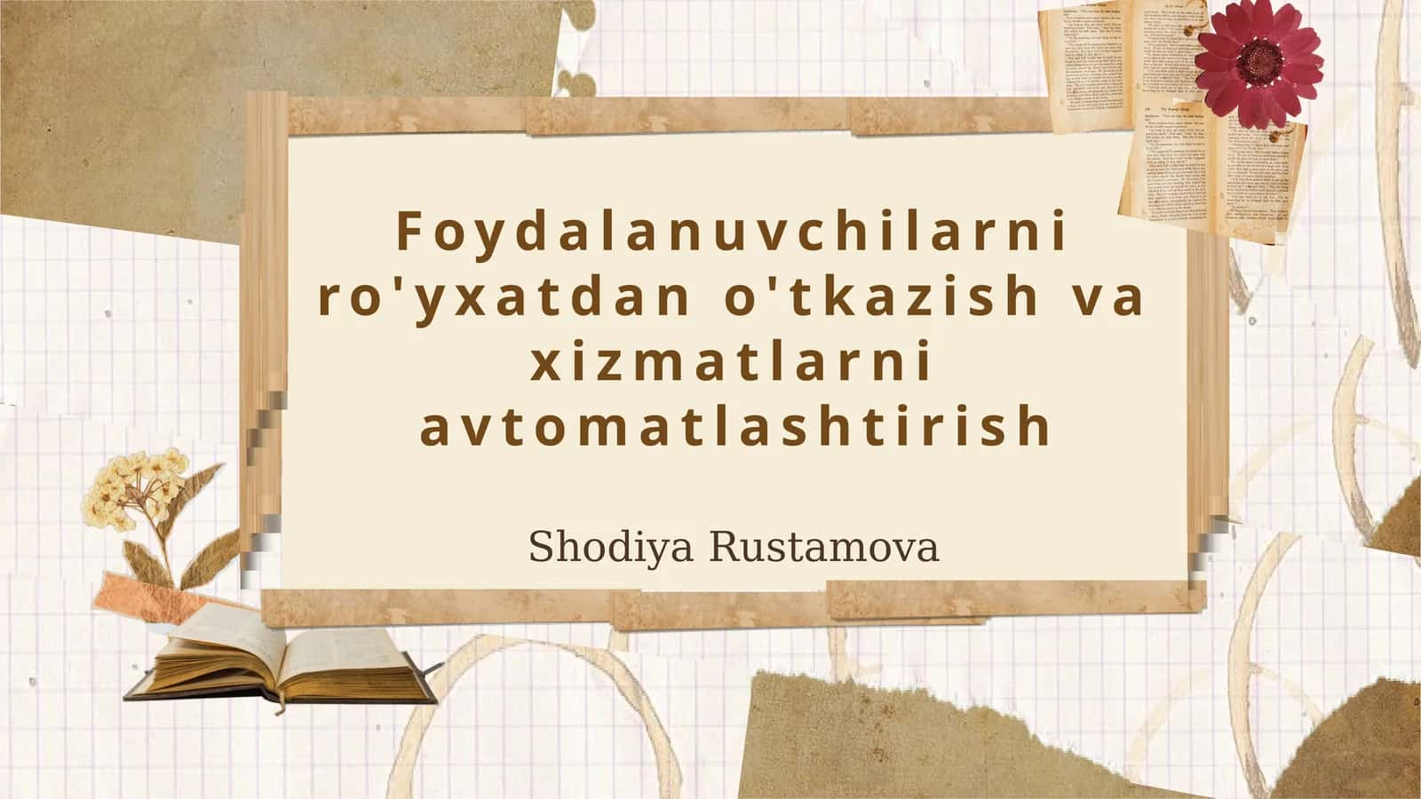 Foydalanuvchilarni ro'yxatdan o'tkazish va xizmatlarni avtomatlashtirish 1