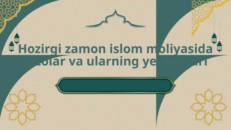 Hozirgi islom moliyasida nizolar va ularning yechimlari 1