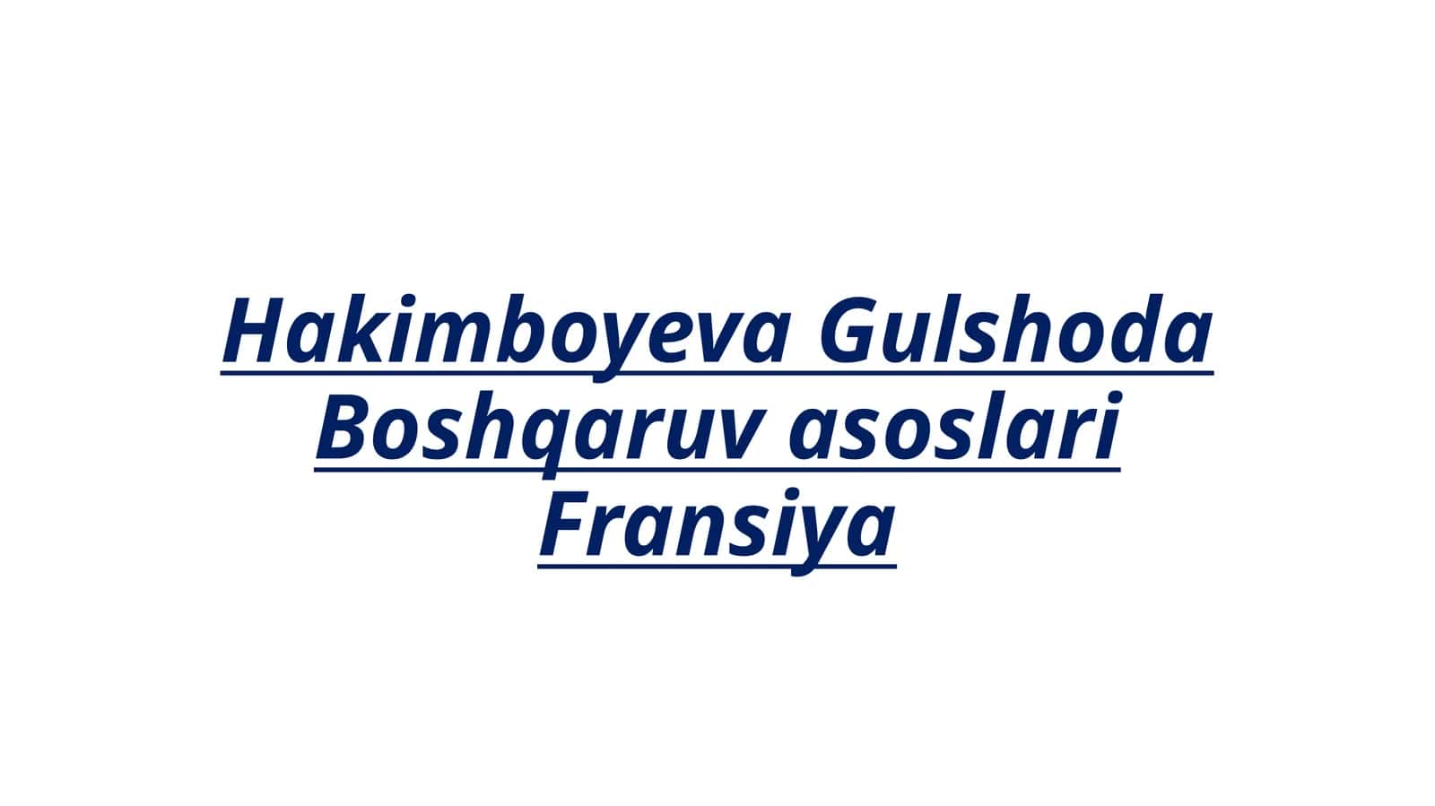 Boshqaruv asoslari 1