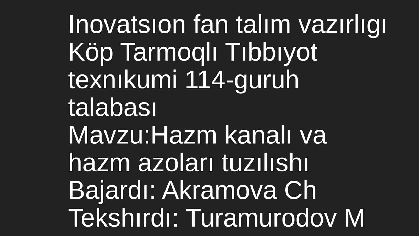 Ovqat hazm qilish tizimi 1