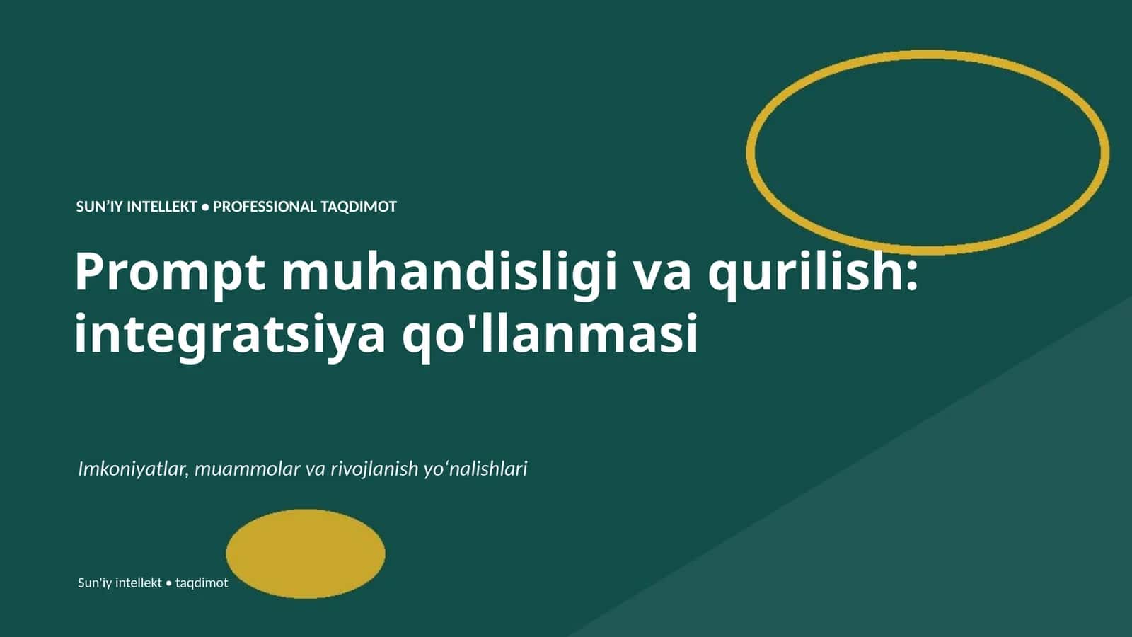 SUNʼIY INTELLEKT PROFESSIONAL TAQDIMOT 1