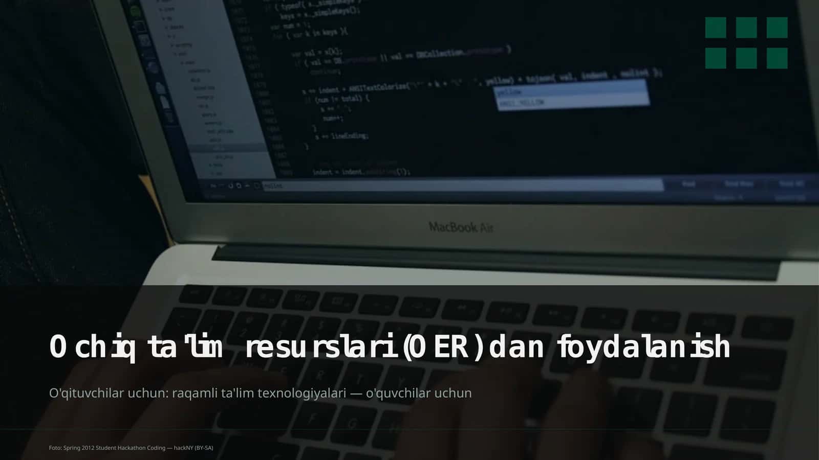 Ochiq ta'lim resurslari (OER) dan foydalanish 1