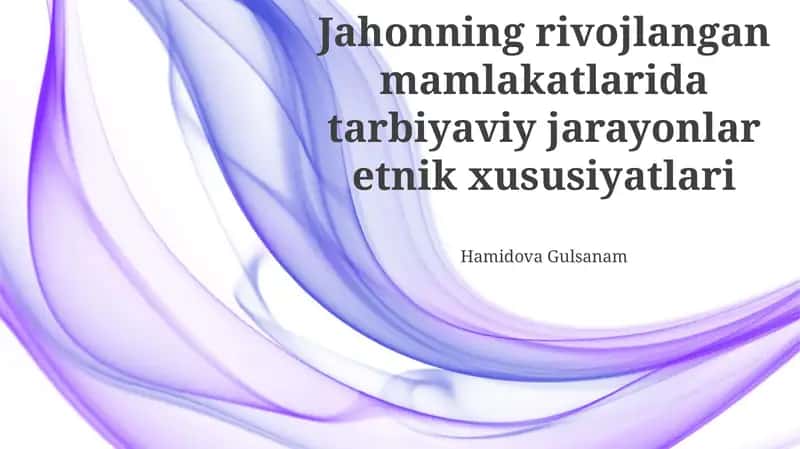 Etnik xilma-xillik va ta'lim integratsiyasi 1
