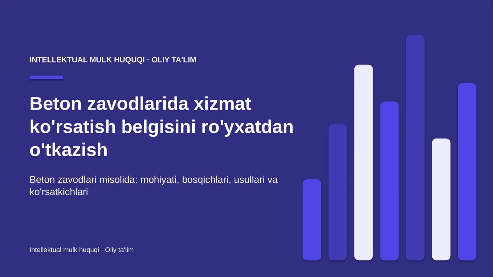 Beton zavodlarida xizmat ko'rsatish belgisini ro'yxatdan o'tkazish 1