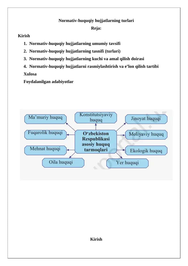 Normativ-huquqiy hujjatlarning turlari 1