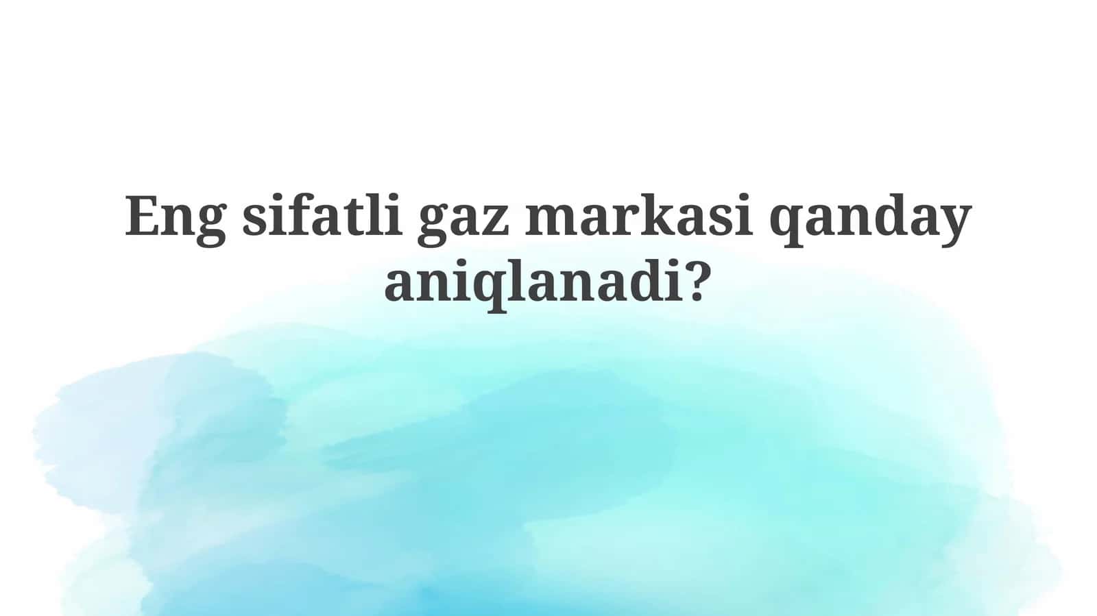 Sifatli Gaz Markasi 1