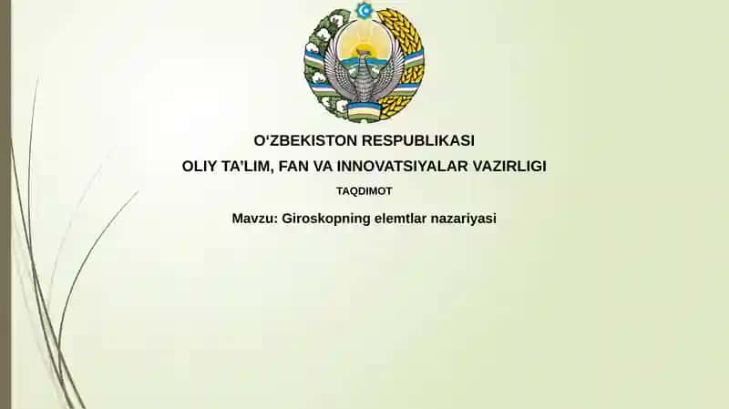 Giroskopning elementlari 1