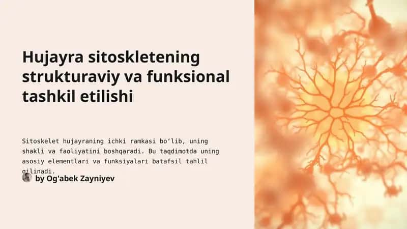 Sitoskeletning asosiy elementlari 1