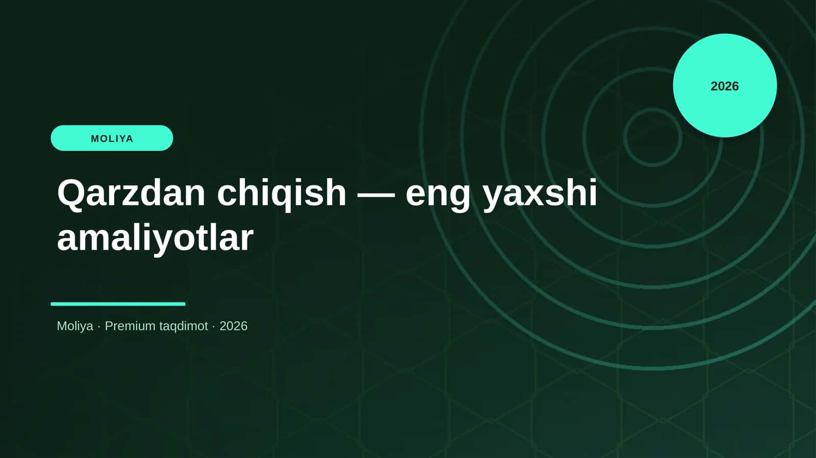 Qarzdan chiqish — eng yaxshi amaliyotlar 1