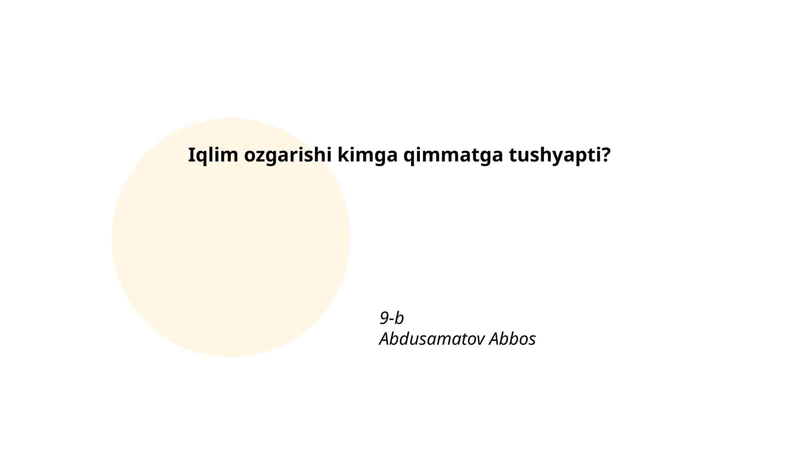 Qashshoqlik va iqlim o'zgarishi: kambag'al oilalarga tushayotgan xarajatlar 1