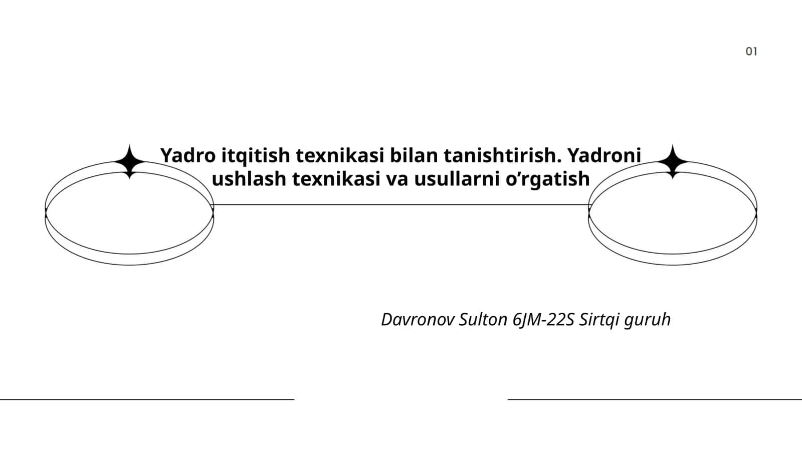 Yadro itqitish texnikasi bilan tanishtirish 1