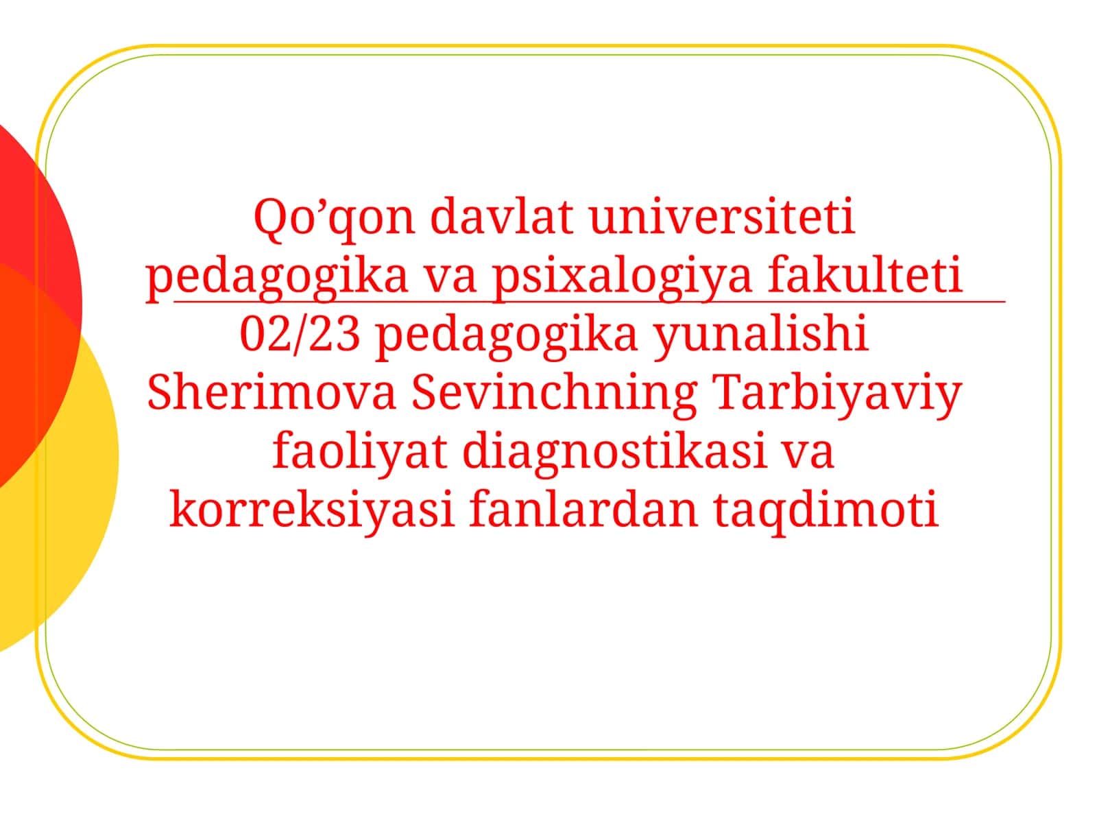 Sherimova Sevinchning Tarbiyaviy Faoliyat Diagnostikasi va Koreksiyasi 1