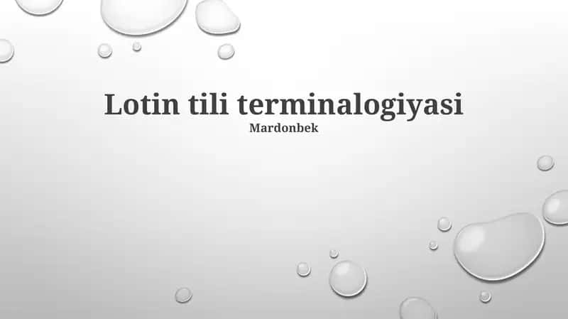 Lotin tili terminalogiyasi 1