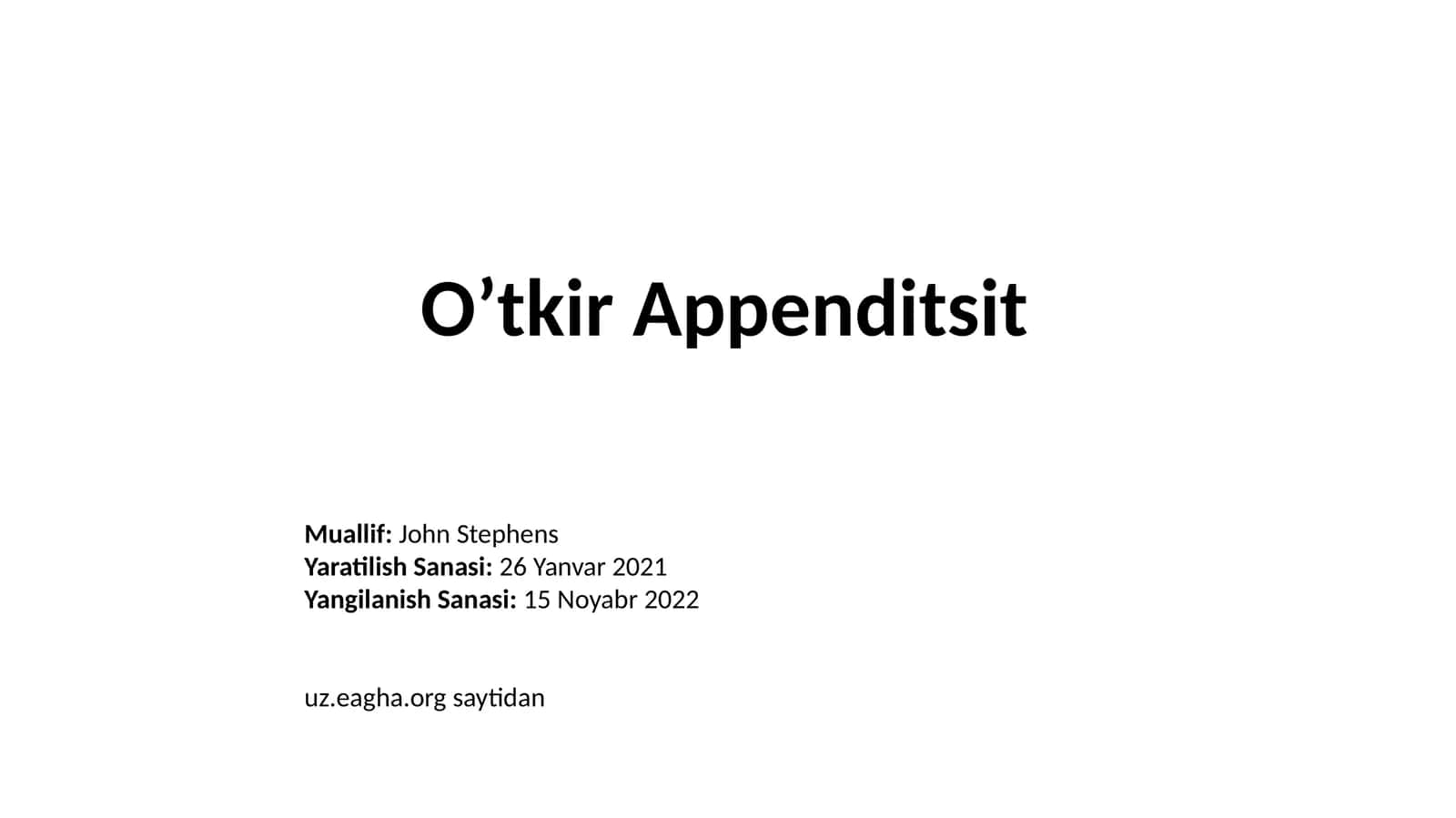 O’tkirAppenditsit 1