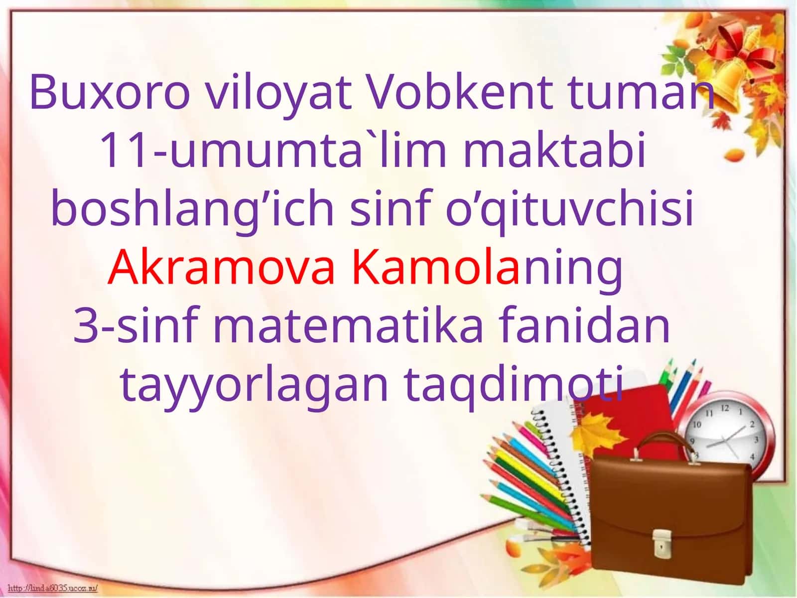 3-sinf matematika fanidan tayyorlagan taqdimoti 1