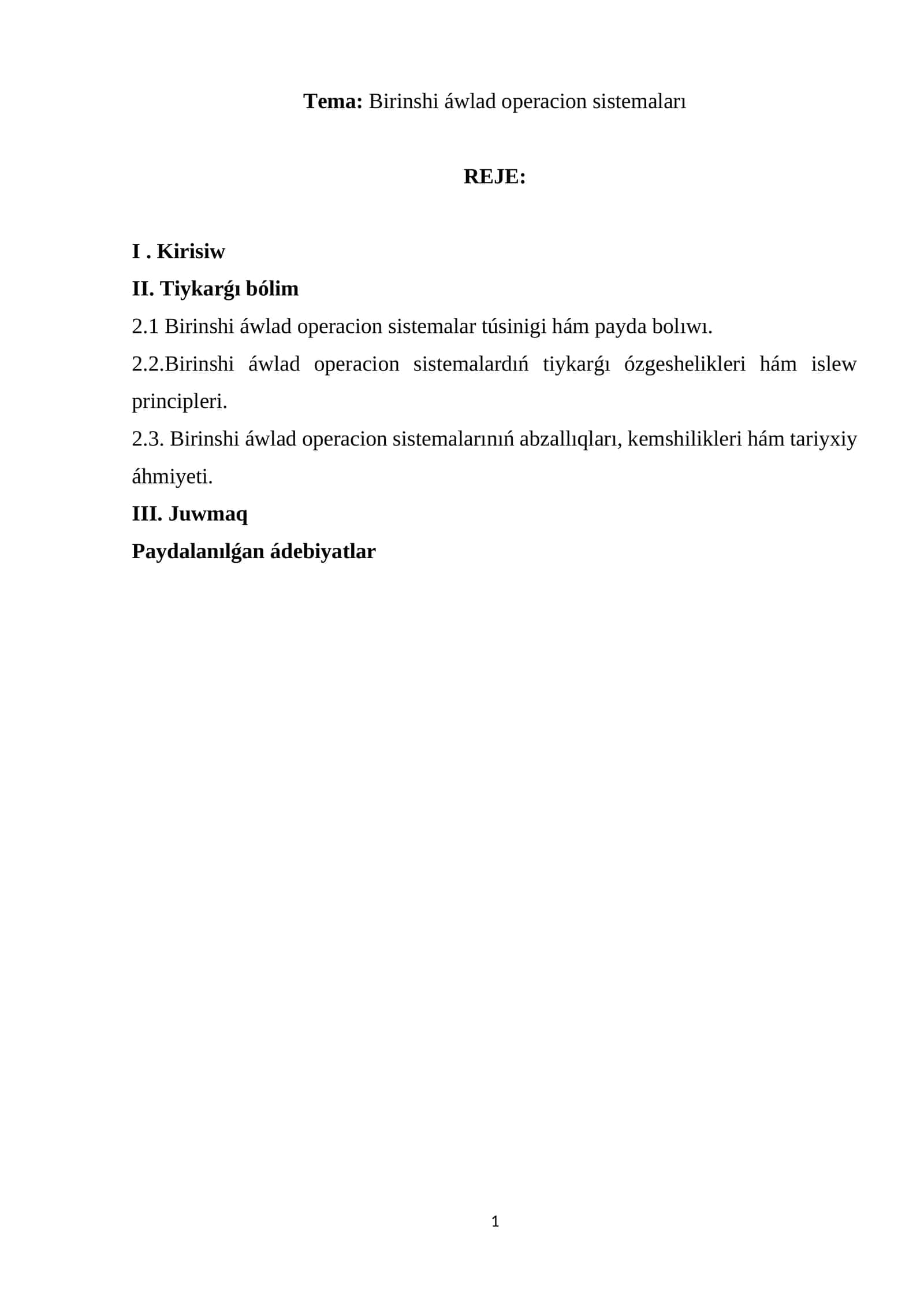 Birinshi áwlad operacion sistemaları 1