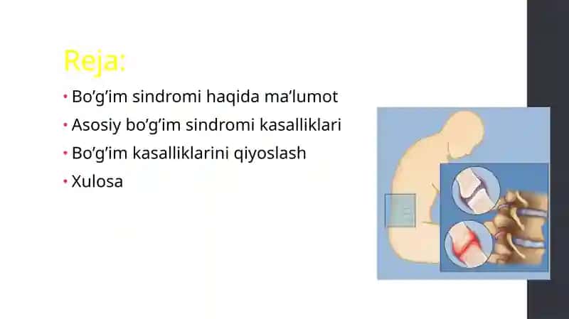 Bo’g’im sindromi haqida ma’lumot