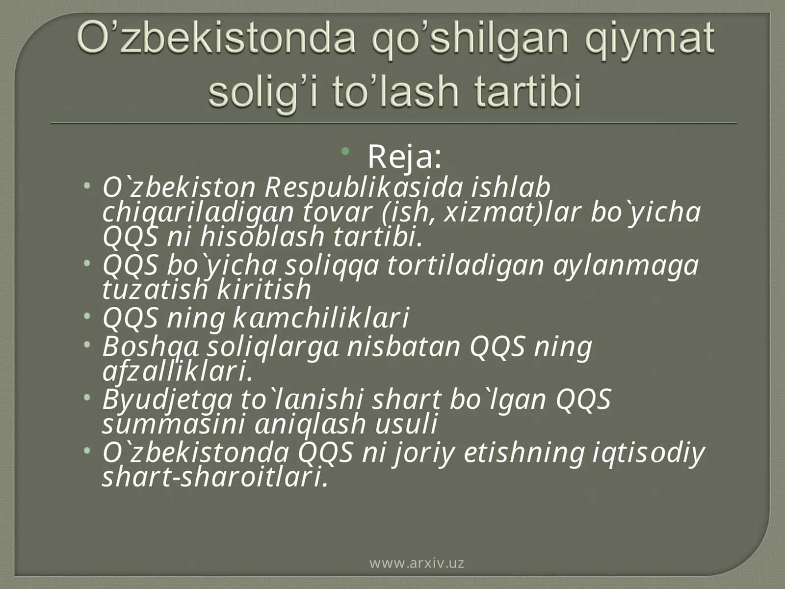 QQS ni hisoblash tartibi 1