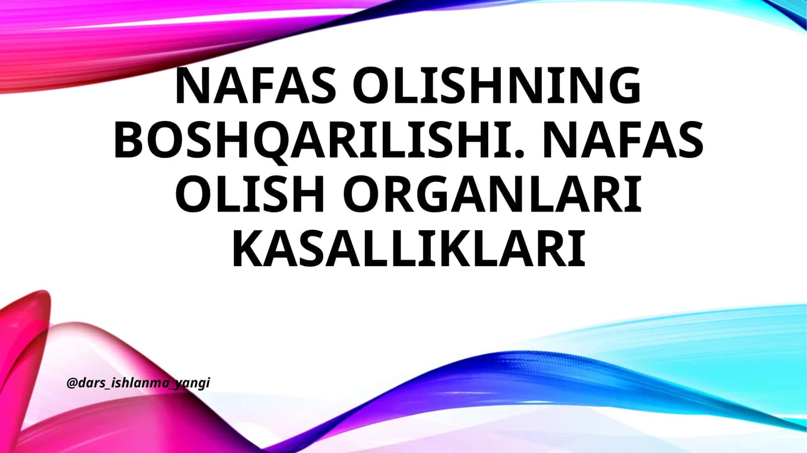 Nafas olishning boshqarilishi 1