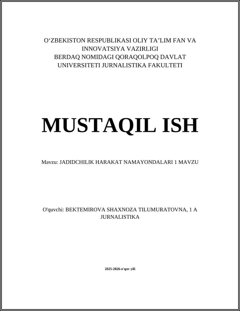 Jadidchilik Harakatlari 1 1