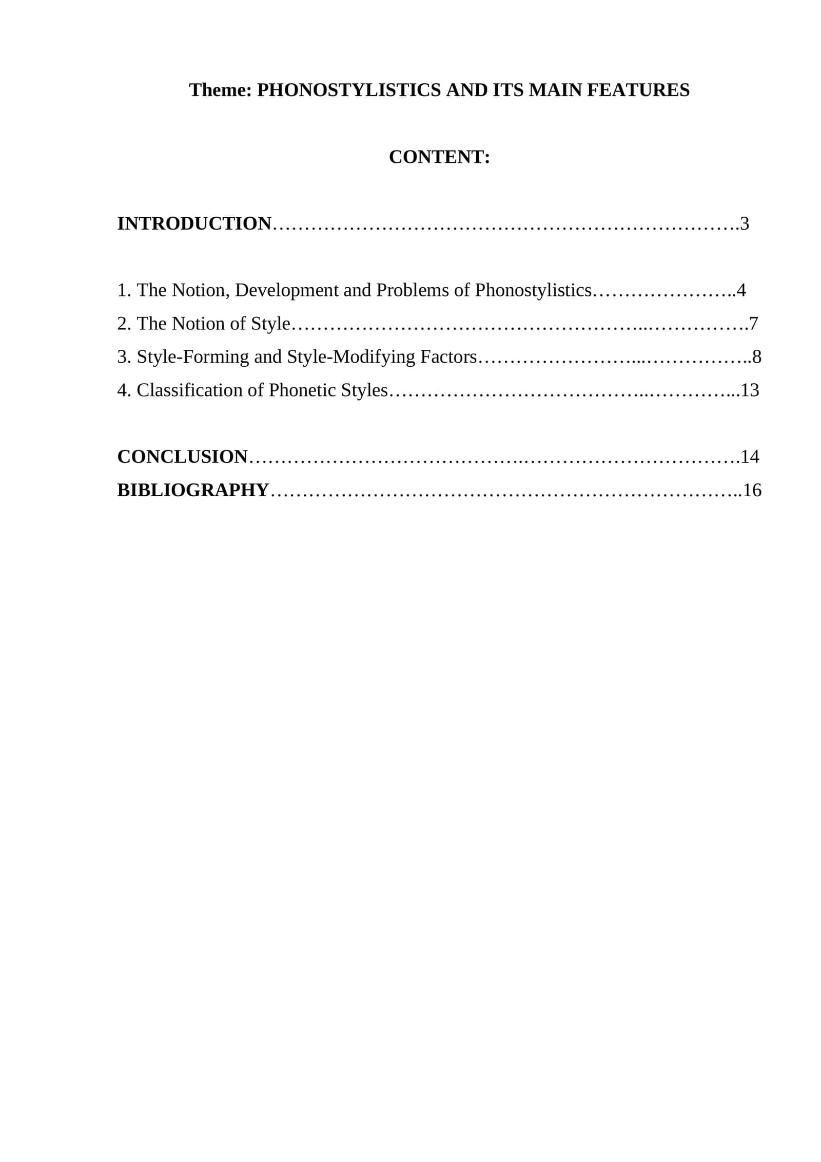 PHONOSTYLISTICS AND ITS MAIN FEATURES 1