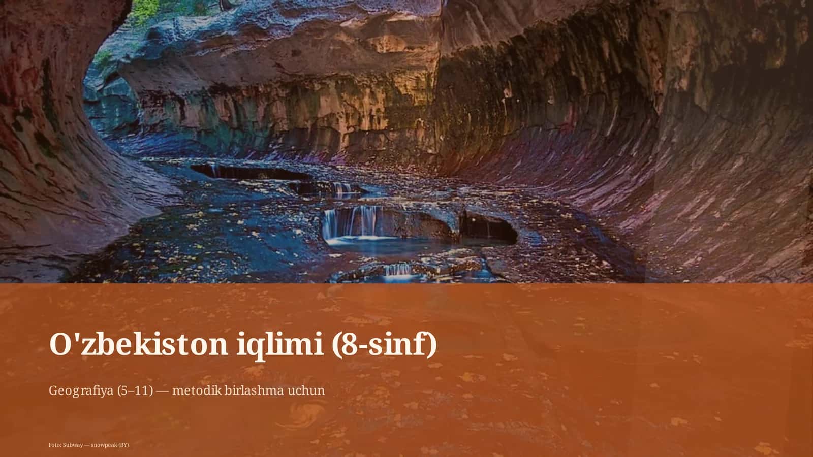O'zbekiston iqlimi (8-sinf) 1