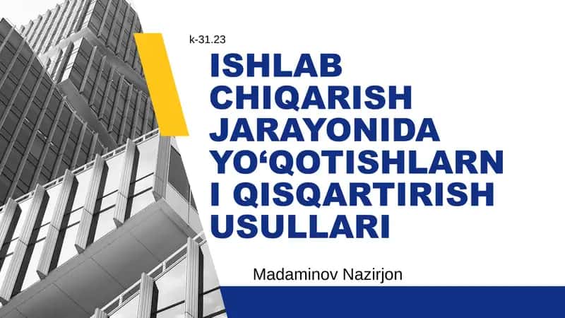 Ishlab chiqarishda xatoliklar 1