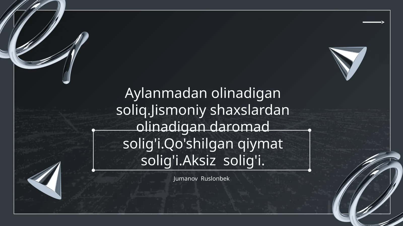 Aylanmadan olinadigan soliq va uning hisoblash usullari 1