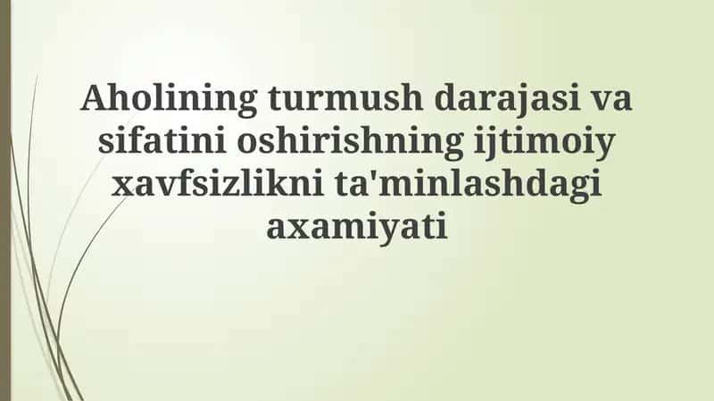 Ijtimoiy adolat va tengsizlikni kamaytirish 1